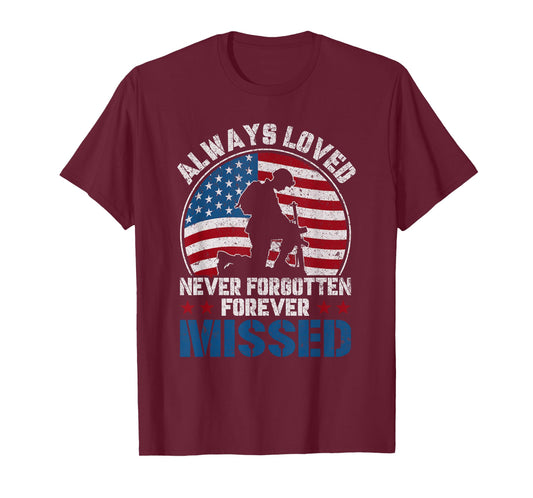 Memorial Day USA Flag Soldier Tribute Remember And Honor T-Shirt