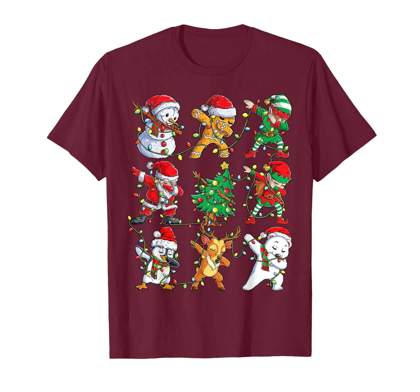 Christmas Dabbing Santa Elf Friends Boys Girls Men Xmas Dab T-Shirt