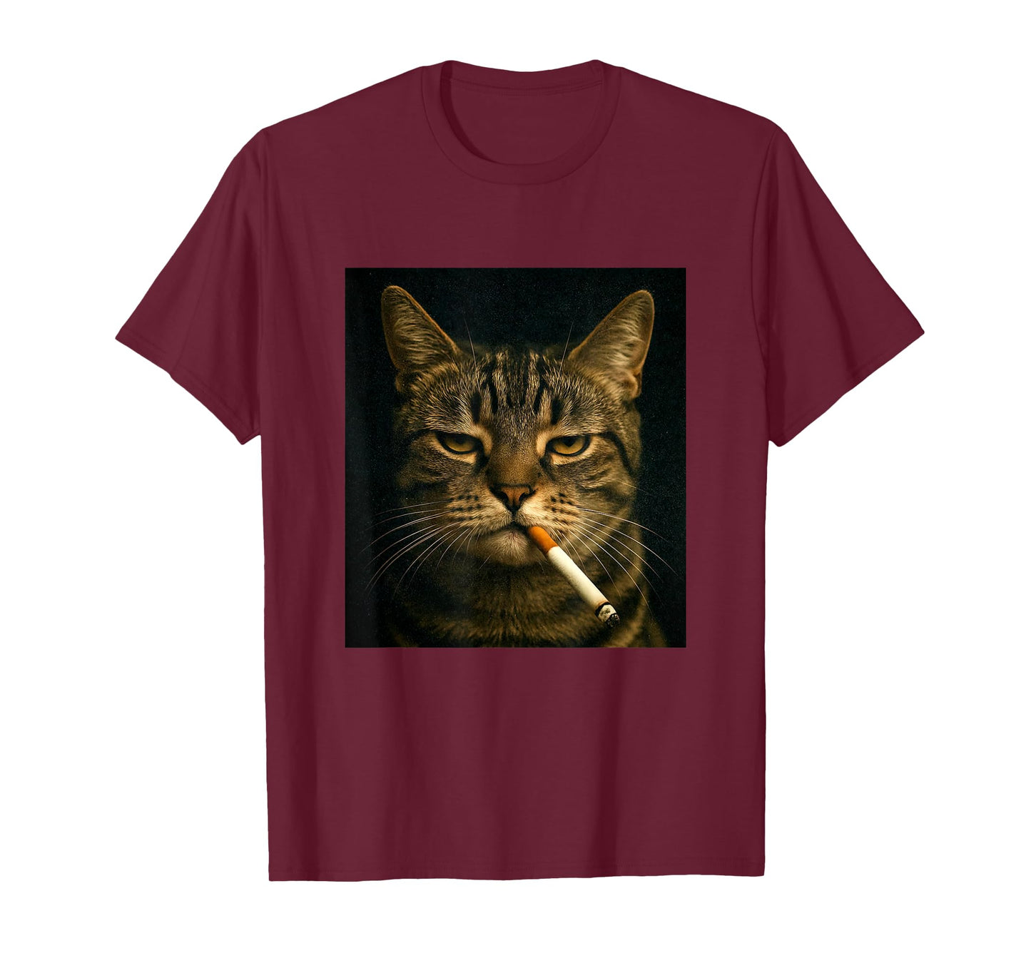 Vintage Cat Smoking Cigarette Cute Kitten Sarcastic Meme T-Shirt