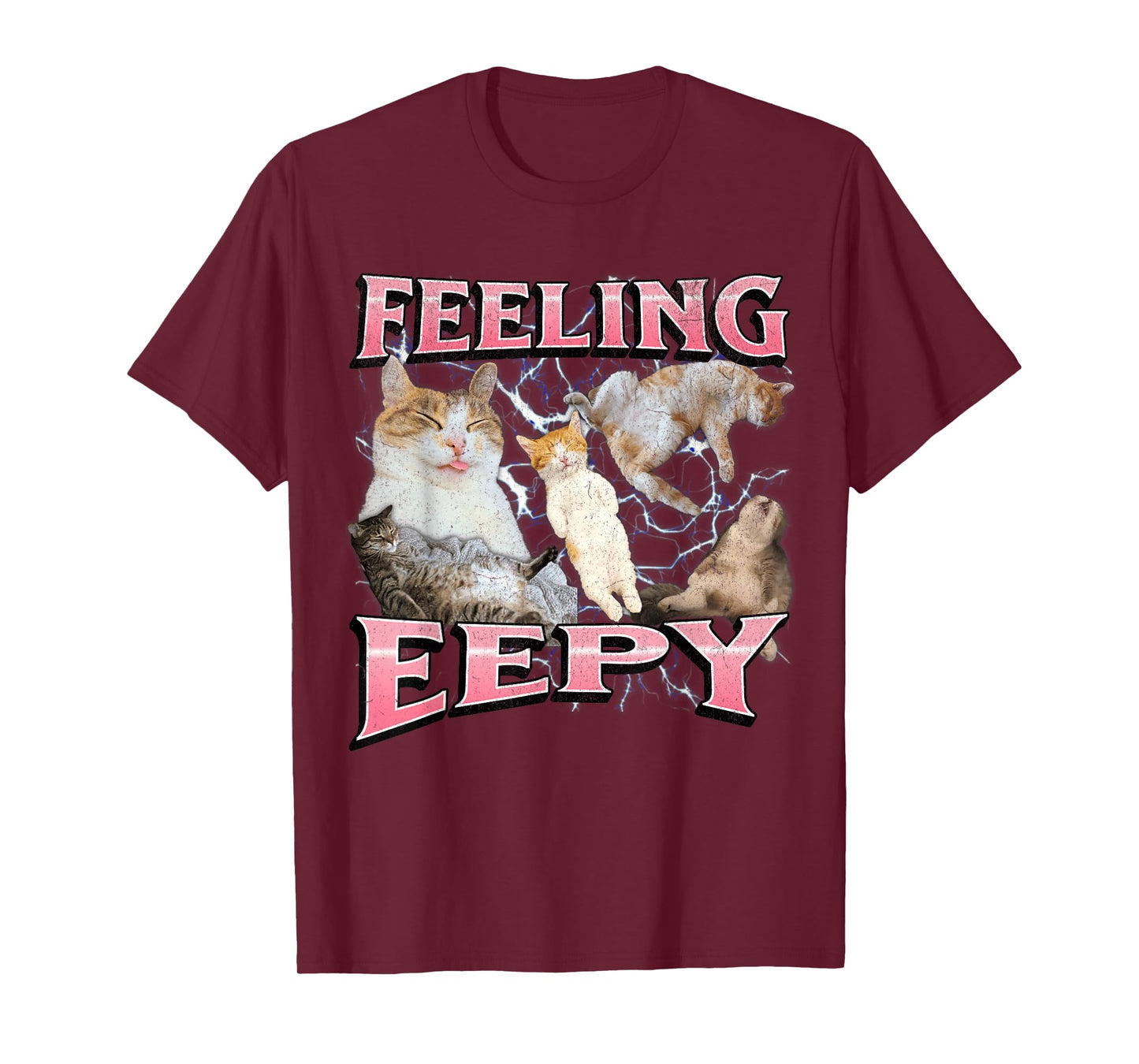 Feeling Eepy Funny Cat Meme Bootleg Graphic T-Shirt