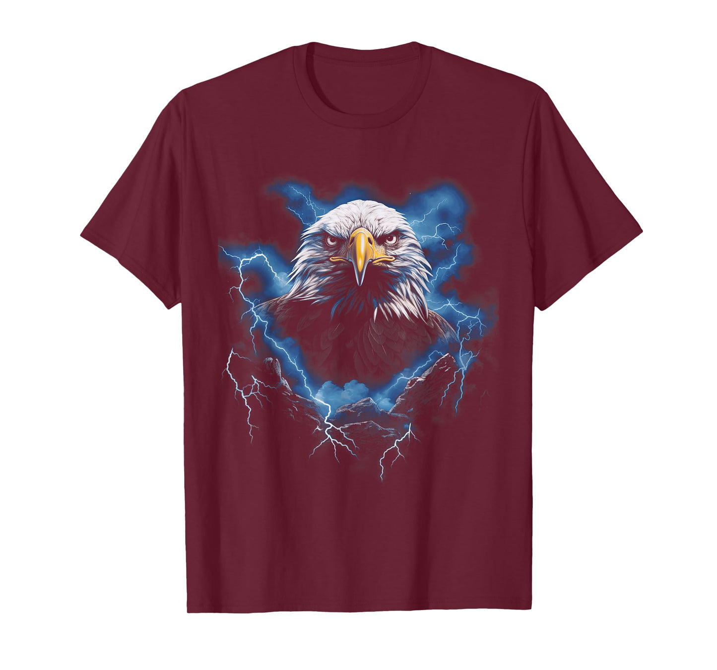 Bald Eagle Bird Nature USA Lightning T-Shirt