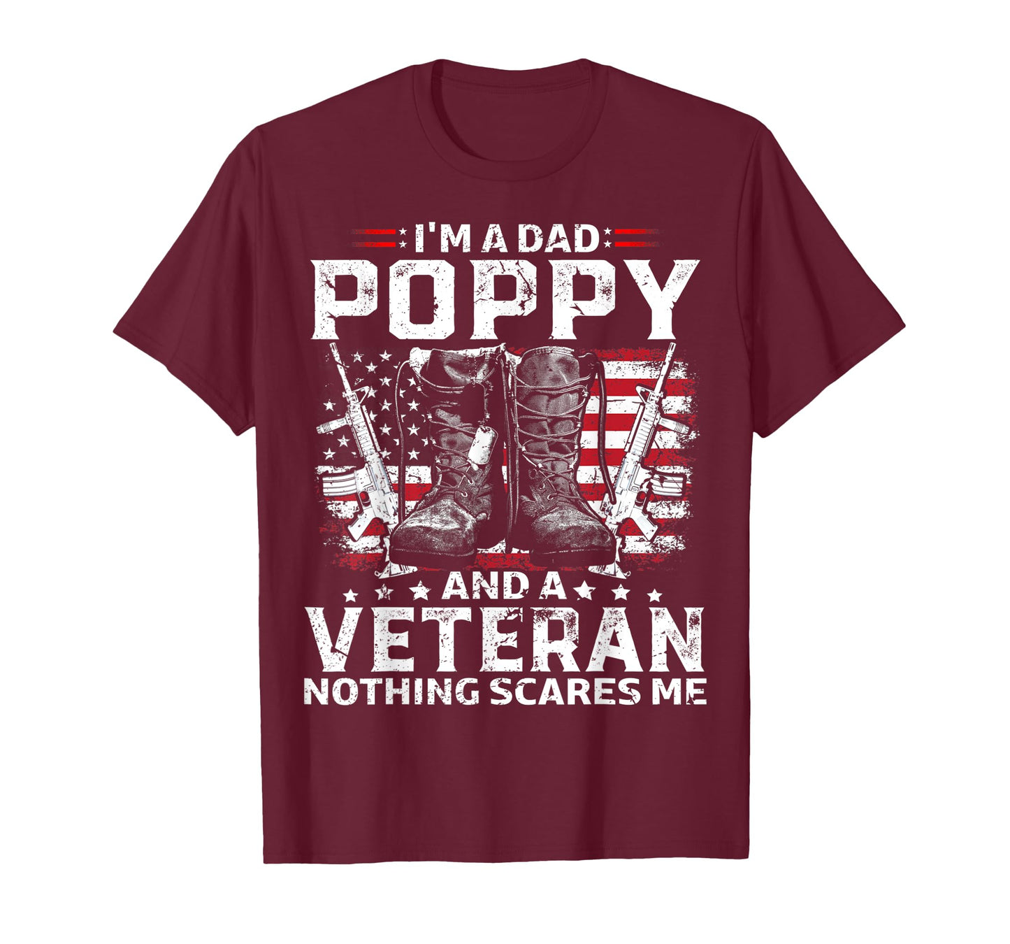 Mens I'm A Dad Poppy T-Shirt Veteran Father's Day T-Shirt