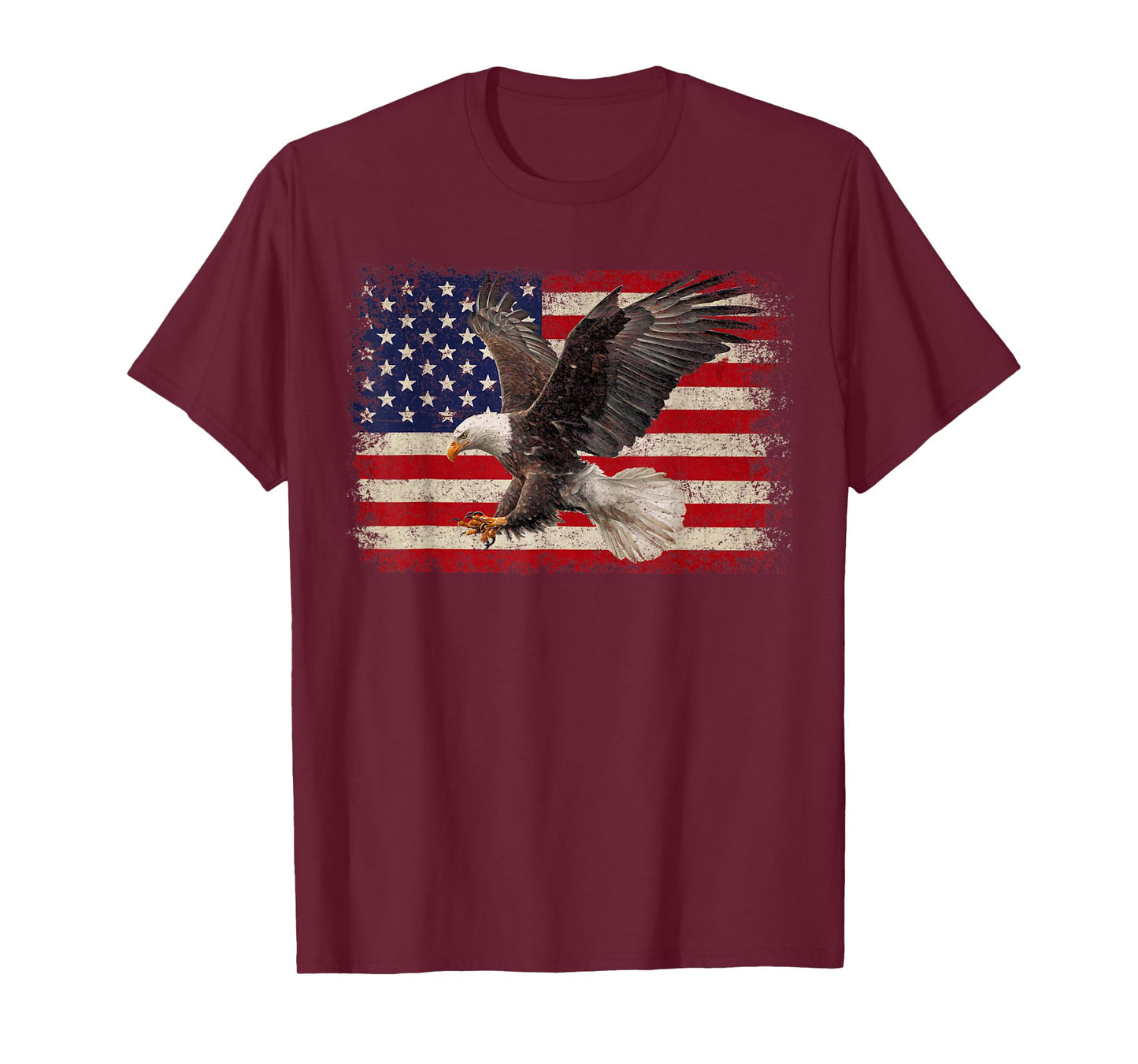 Bald Eagle 4th of July American USA Flag Eagle Patriotic T-Shirt