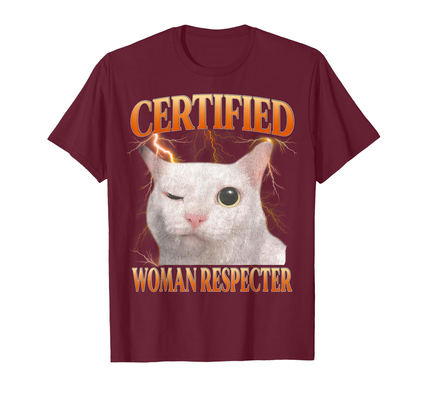 Certified Women Respecter Shirt Funny Meme Funny Cat Humor T-Shirt