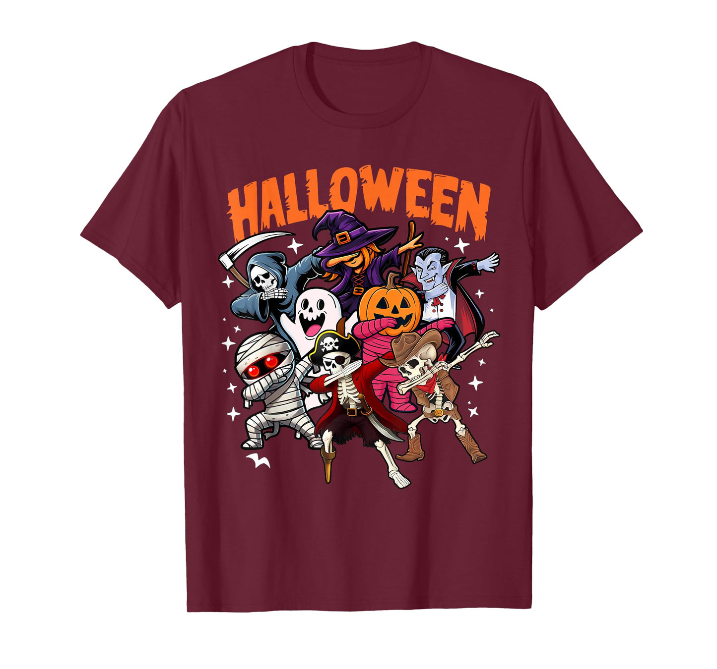 Dabbing Halloween Skeleton Pirate Boo Pumpkin Mummy Boy Kids T-Shirt