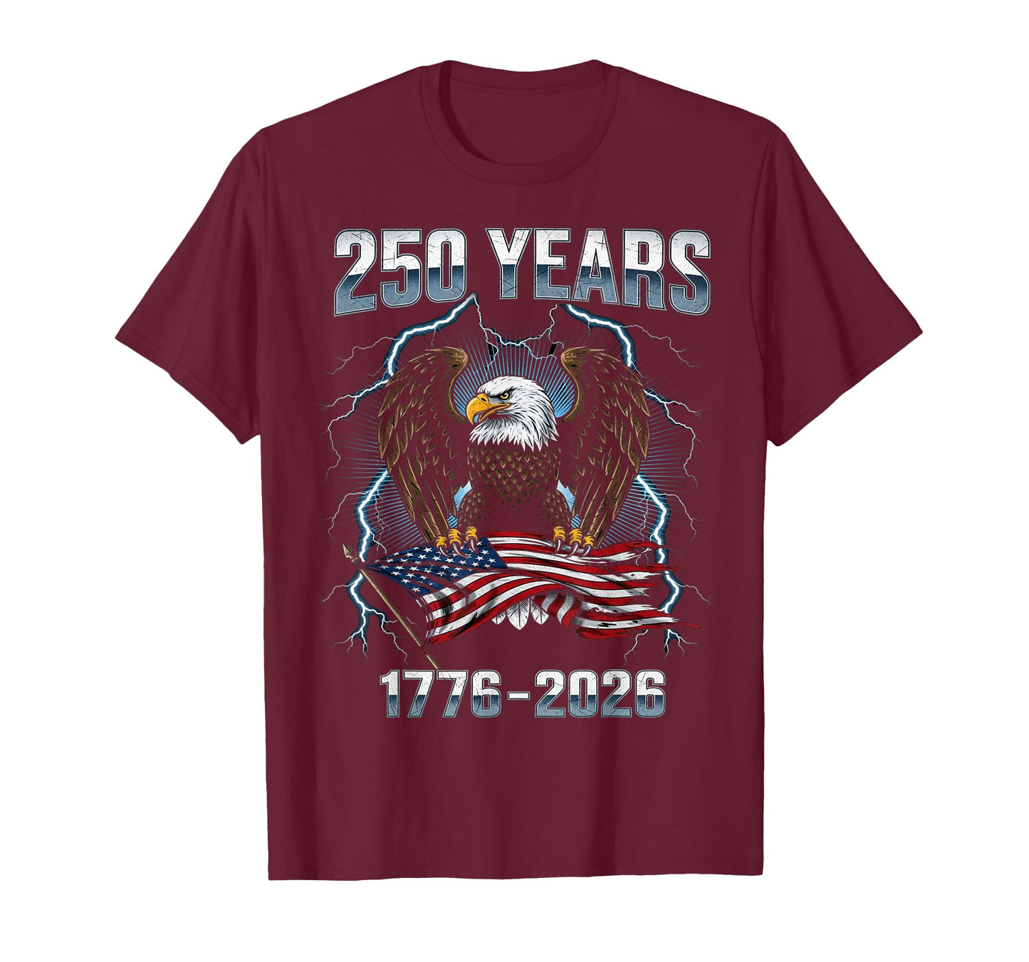 250th Birthday USA Anniversary Patriotic Eagle 1776-2026 T-Shirt