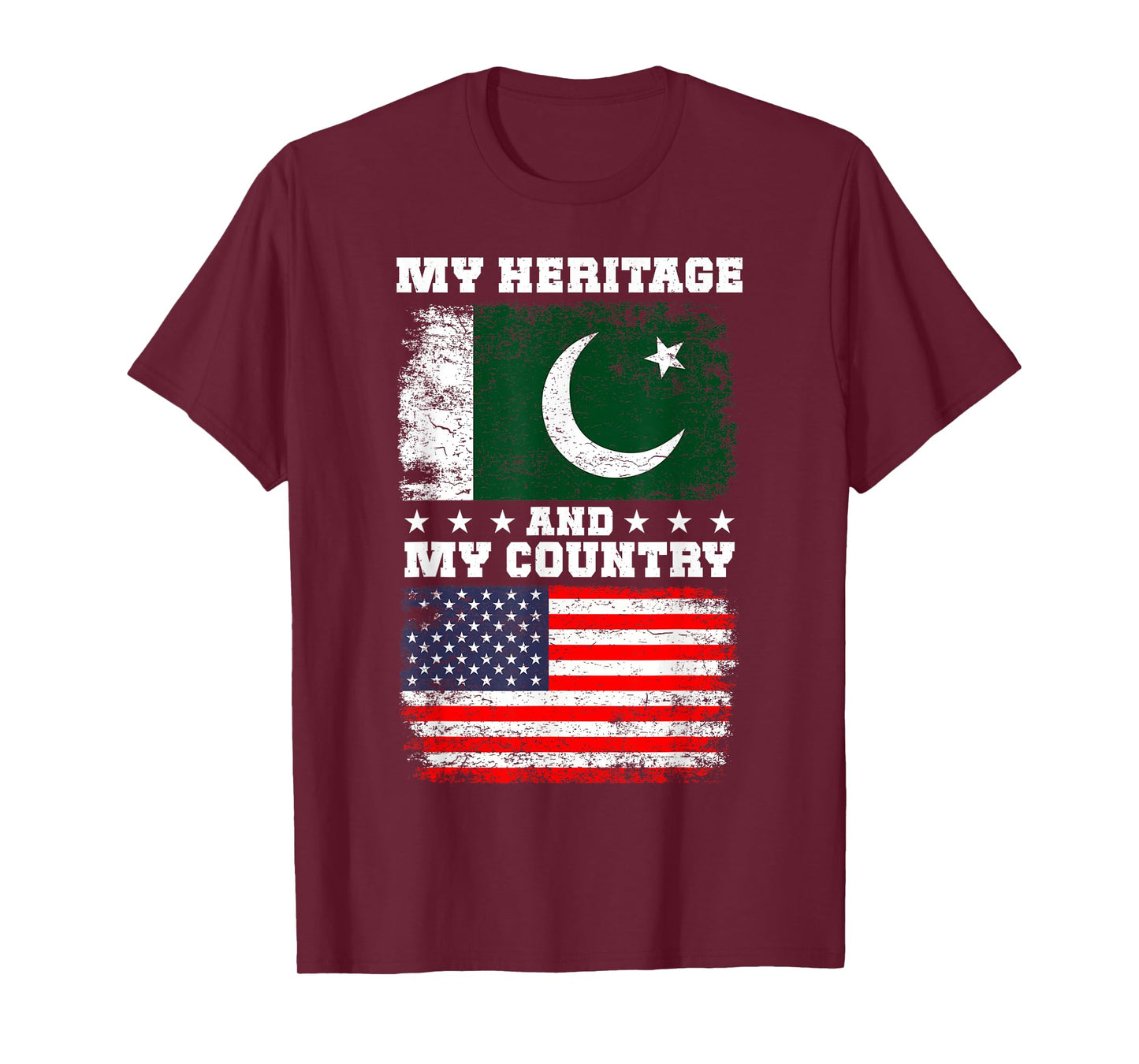 Pakistani Heritage Uniform American Outfit US Pakistan Flag T-Shirt