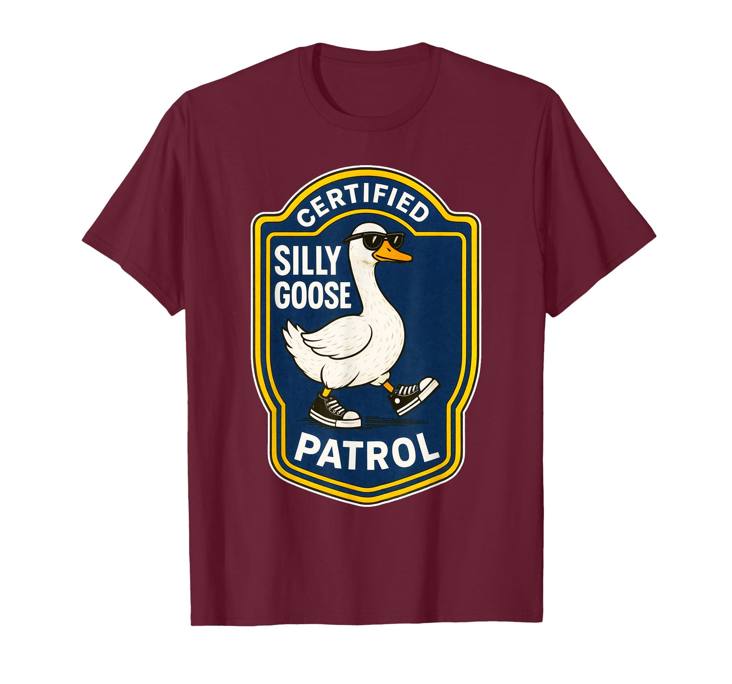 Certified Silly Goose Patrol Funny Meme Retro T-Shirt