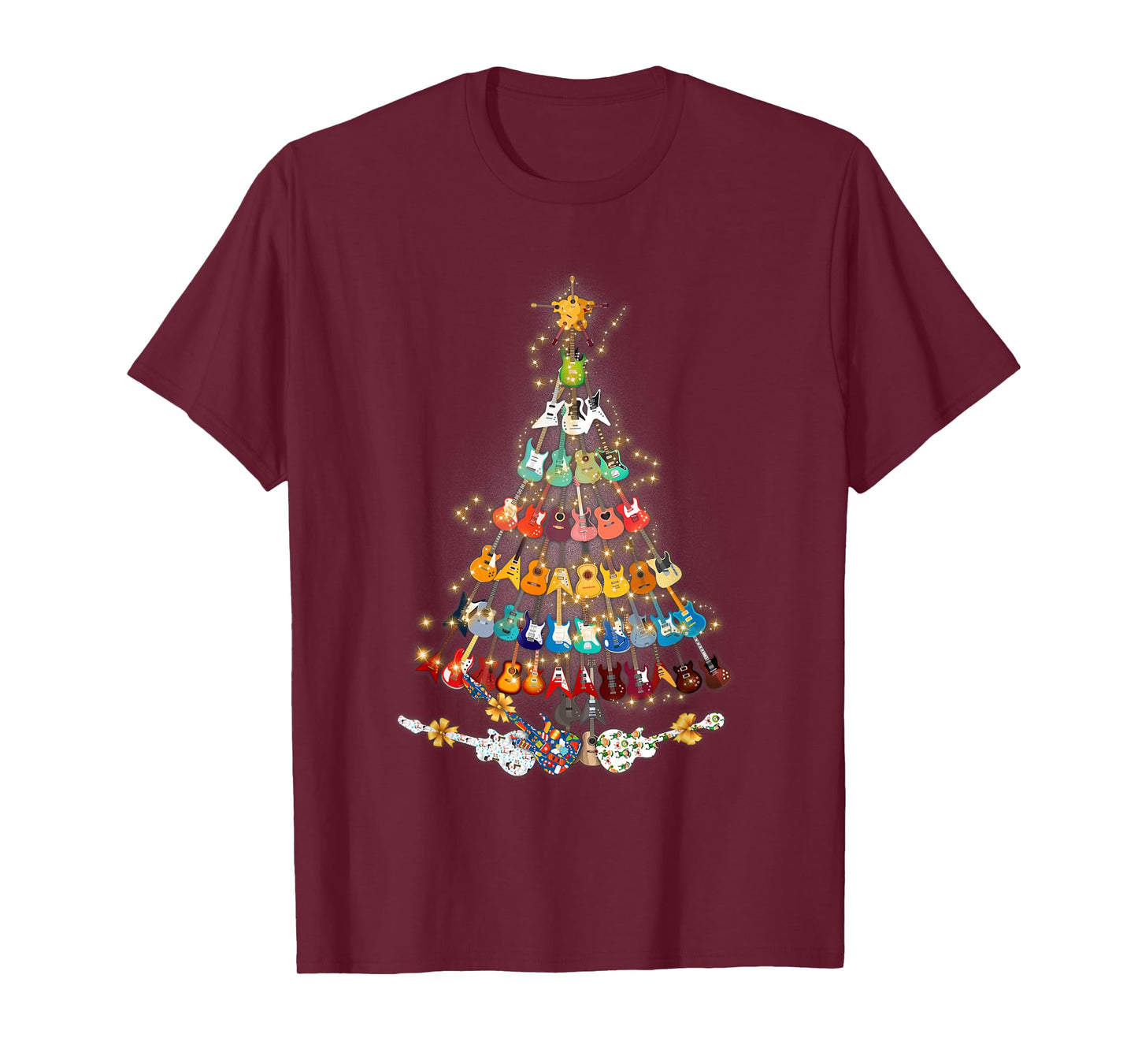 Christmas Guitar Tree - Xmas Guitarist Musician Gift T-shirt T-Shirt