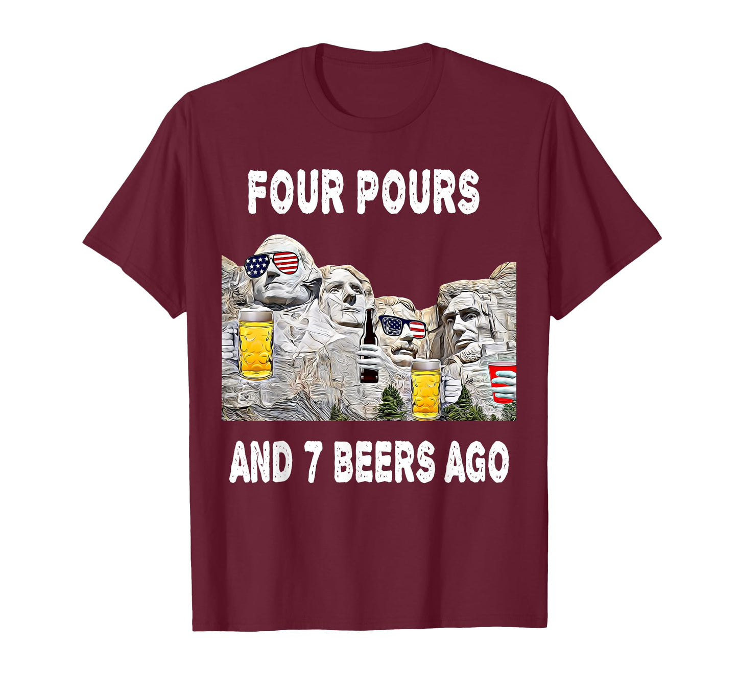 Abraham Abe Drinkin Shirt 4th of July USA Funny Ben Drankin T-Shirt