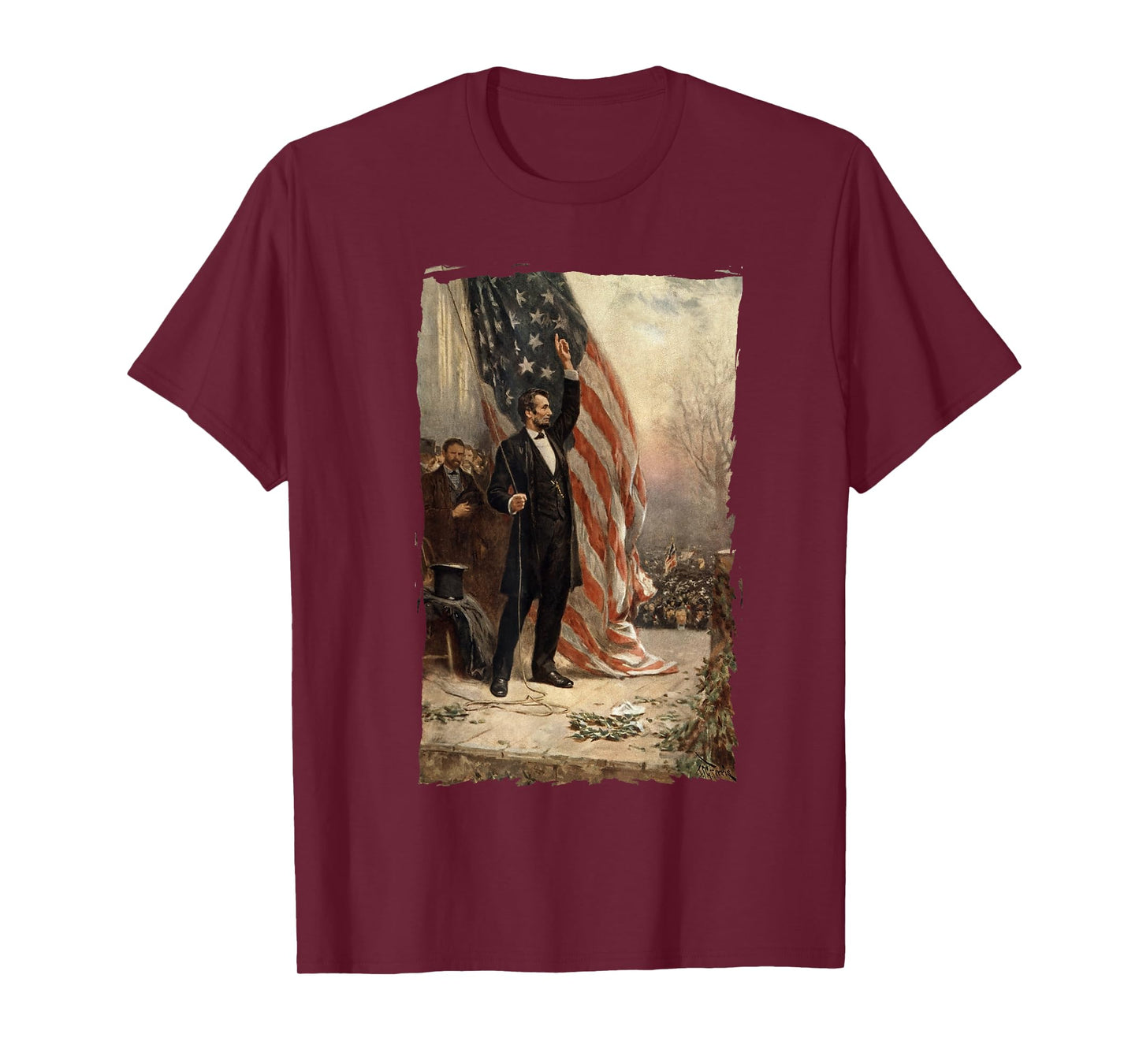 4th of July Independence Day American Flag Abraham Lincoln T-Shirt for Women Kids Men