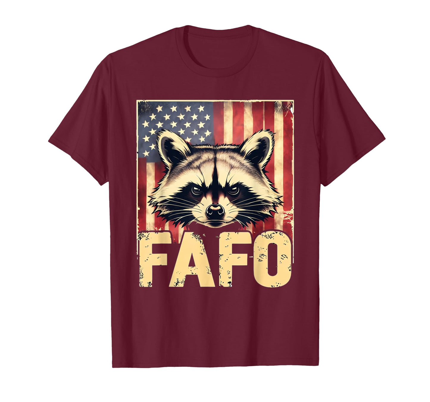 FAFO Raccoon American Flag Patriotic T-Shirt