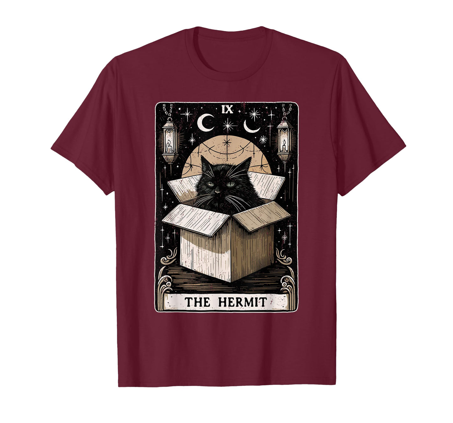 The Hermit Tarot Card Cat Lover Funny Cat T-Shirt
