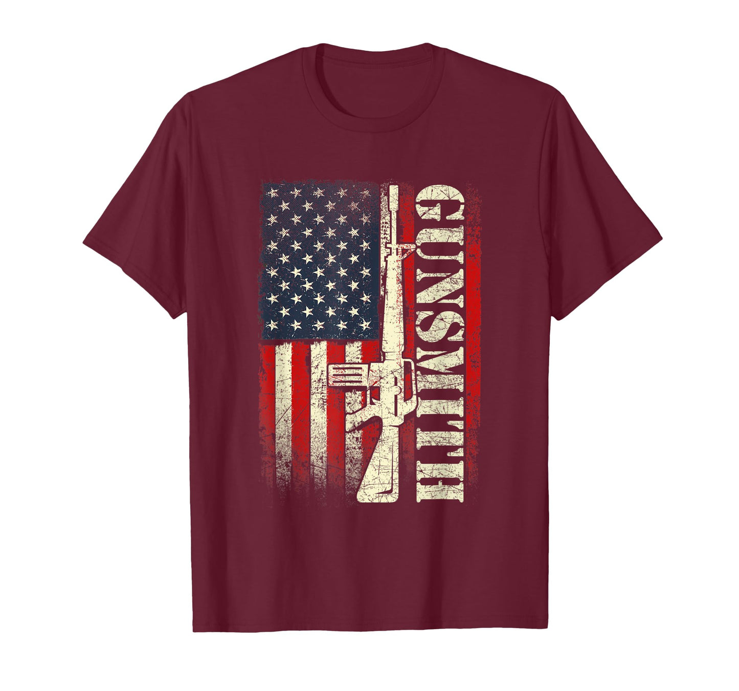 Gunsmith - USA American Flag Gunsmithing Gun Builder Rifle T-Shirt for Women Men