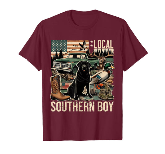 Local Southern Boy Retro Country Vintage Artwork T-Shirt