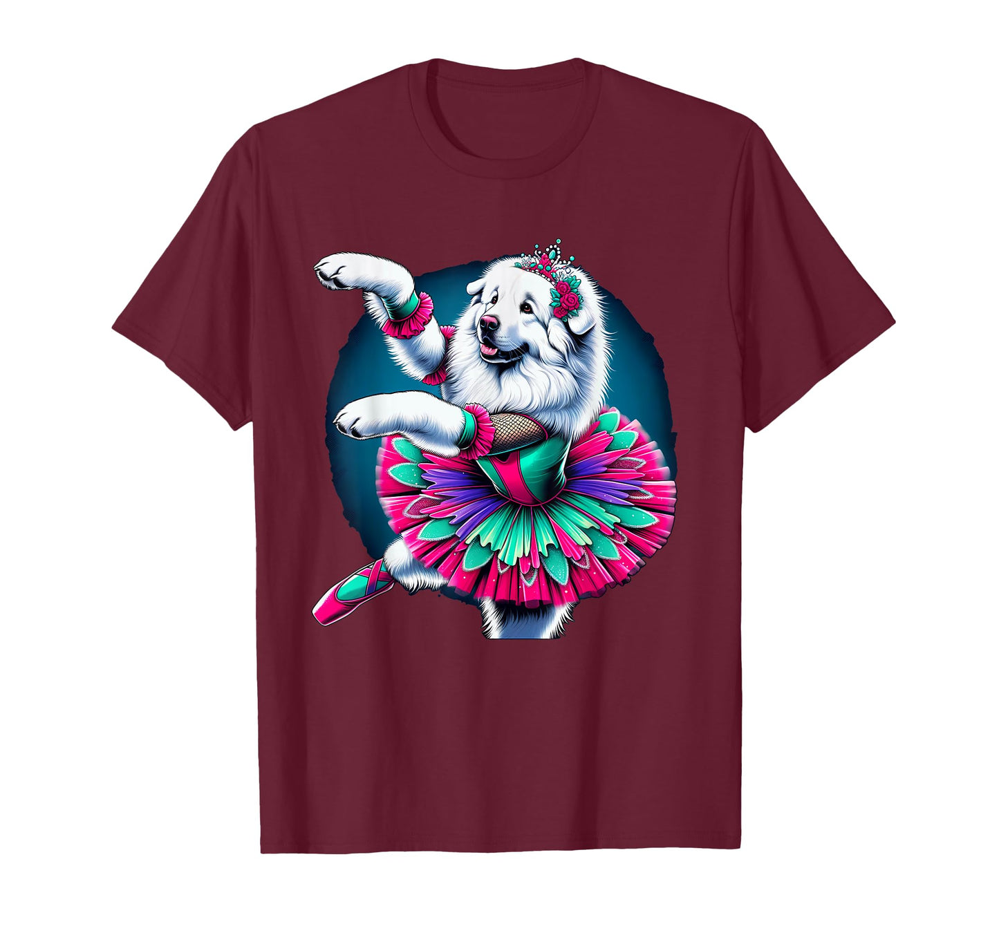 Ballerina Great Pyrenees Dog Dancing T-Shirt