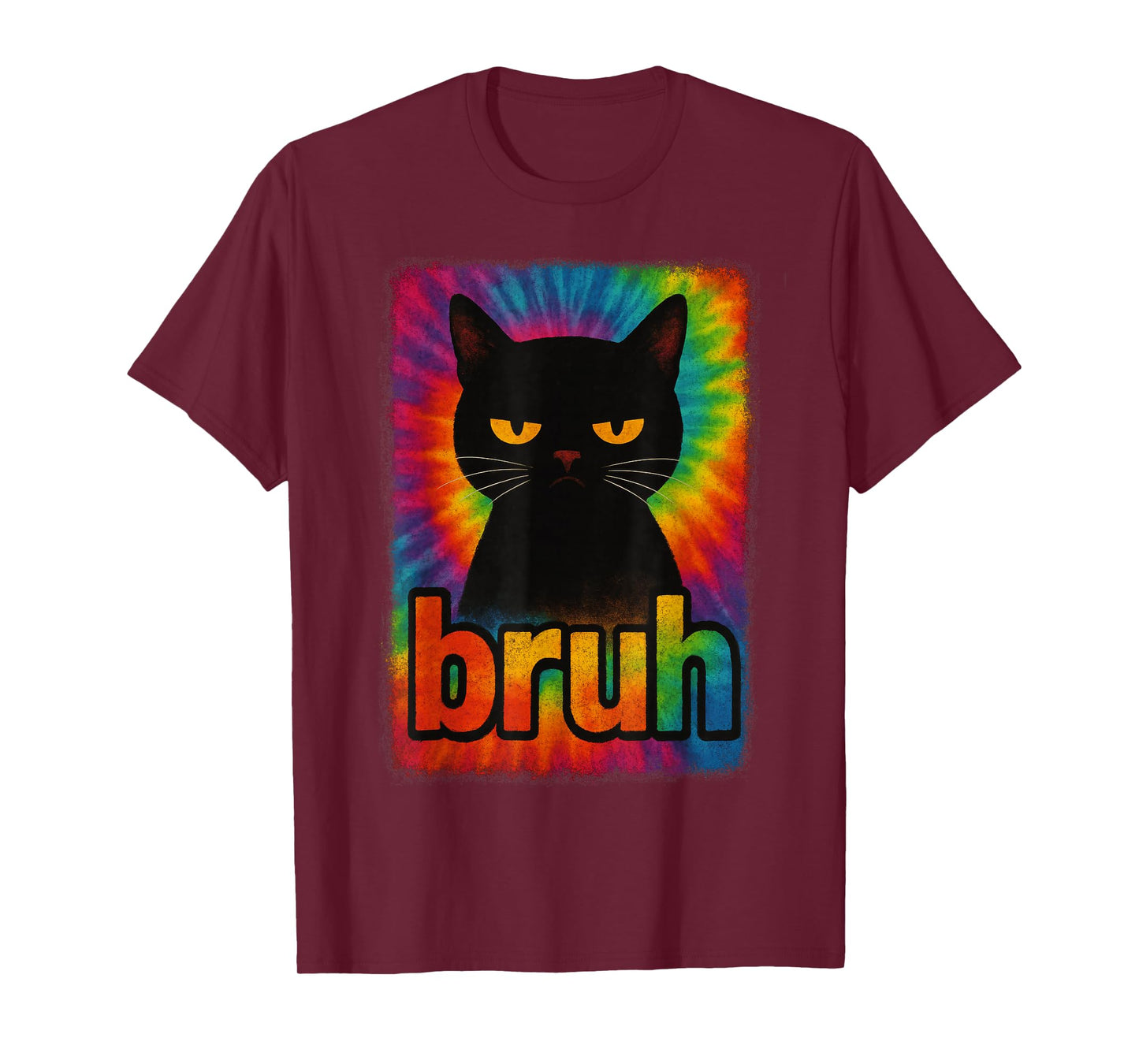 Funny Cat Bruh For Teens Boys Girls Men Women Meme Tie Dye T-Shirt