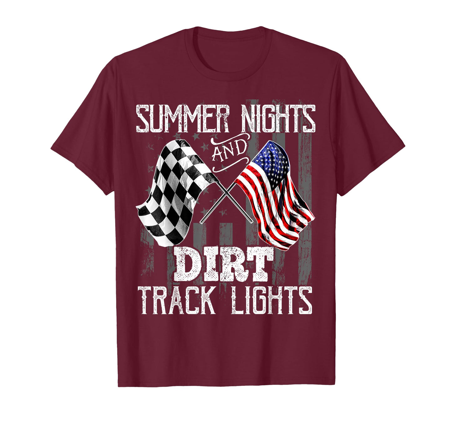 Summer Nights Dirt Track Lights Racing Motocross Gift Men T-Shirt