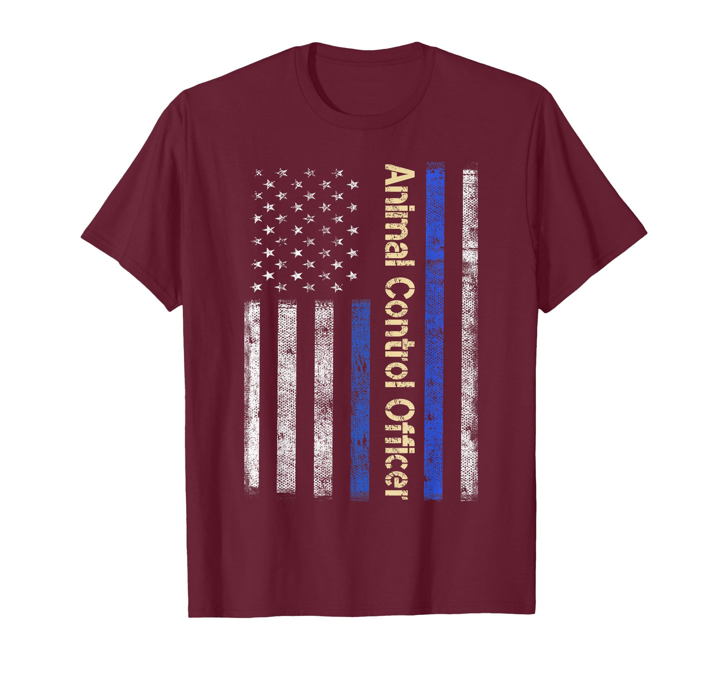 Vintage USA Animal Control Officer American Flag Patriotic T-Shirt