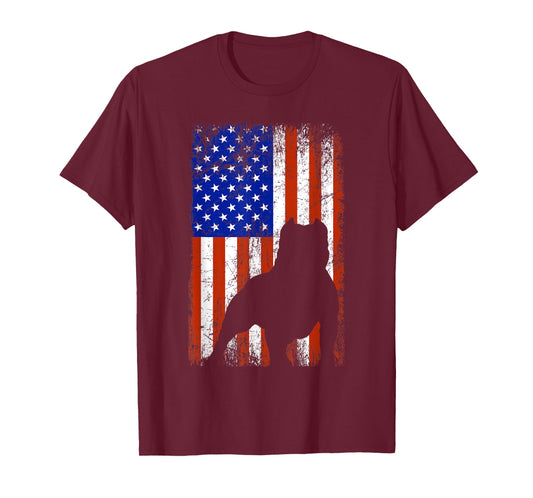 American Bully Bullypit Dog American USA Flag Men Women Kids T-Shirt