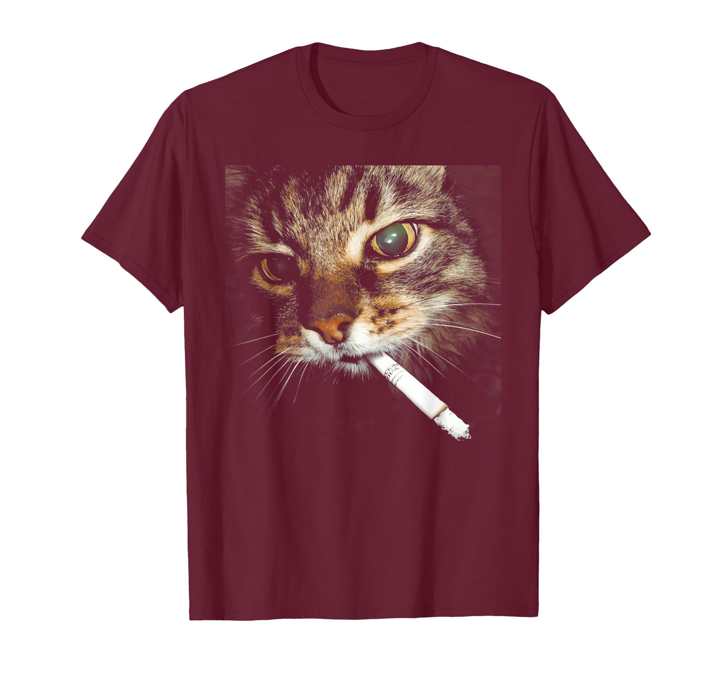 Funny Cat Smoking Christmas Xmas Humor Men Women Gifts T-Shirt