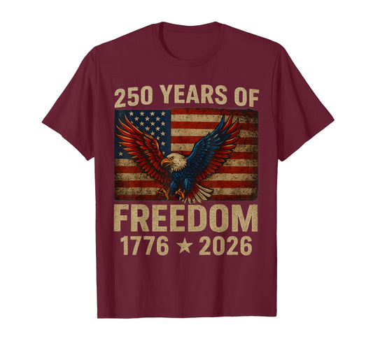 250 Years American Flag Anniversary USA 250th Birthday T-Shirt