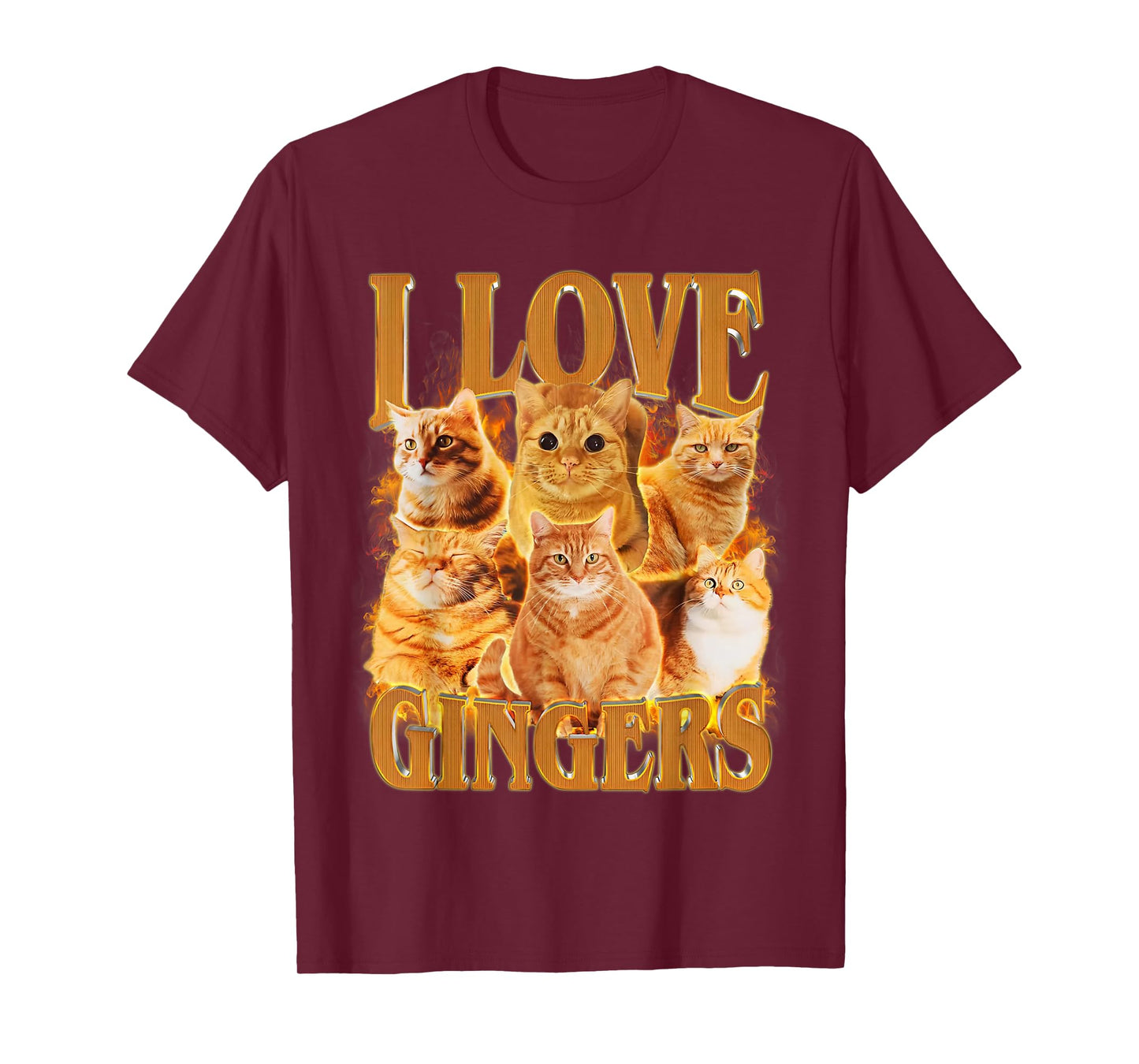 I Love Gingers Cat Funny Oddly Bootleg Specific Dank Meme T-Shirt
