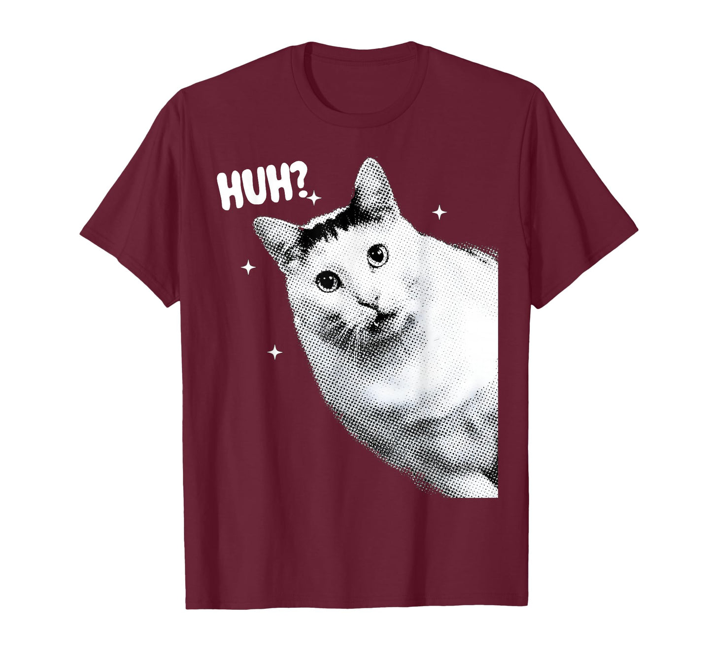 Y2K Funny Huh Cat Meme Retro Cat Vintage Kitty Humor Shirt T-Shirt