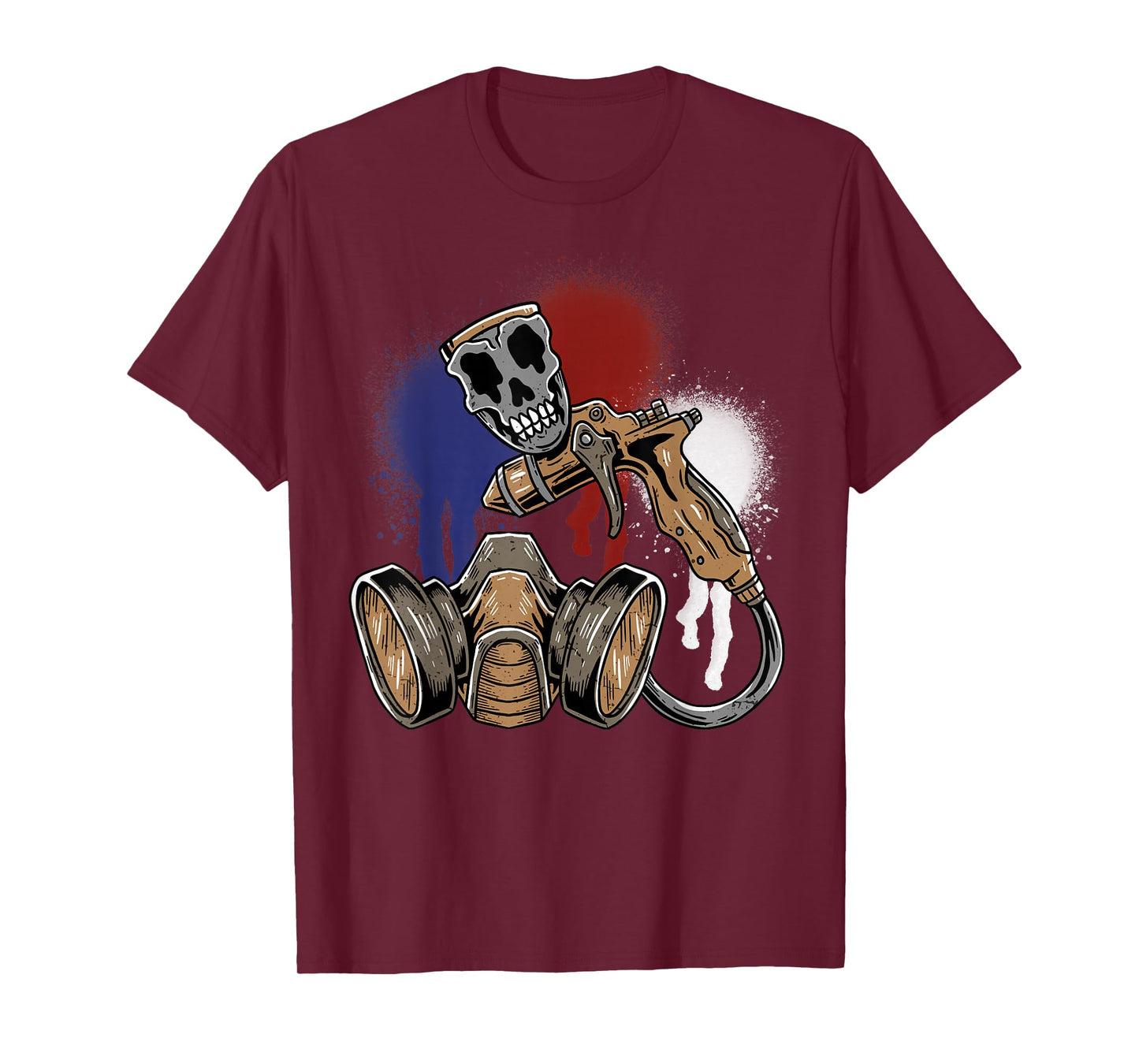 Auto Body Mask Vehicle Sprayer Skull Automotive Car Painter T-Shirt