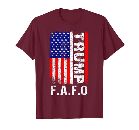 Funny Fafo Trump Shirt President 47 Trump Fafo American Flag T-Shirt