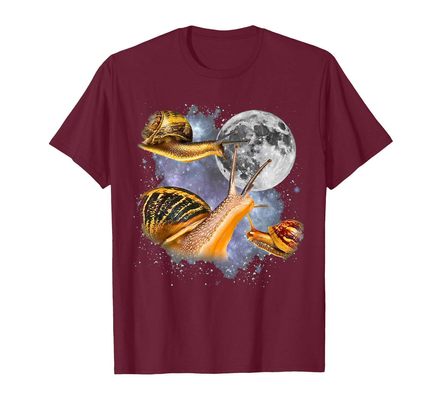 Vintage 90s Three Snail Howling at The Moon Animal Lovers T-Shirt