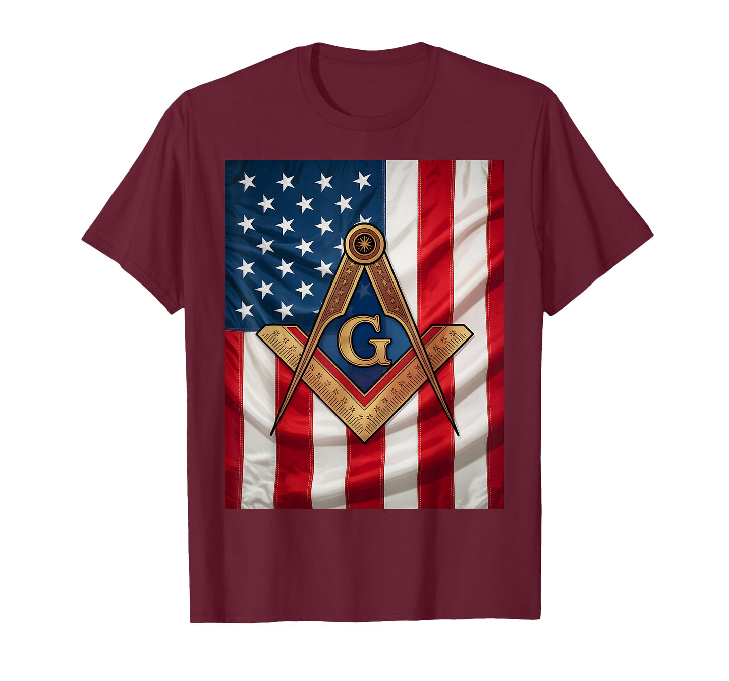 Freemason American Flag Heritage Design T-Shirt