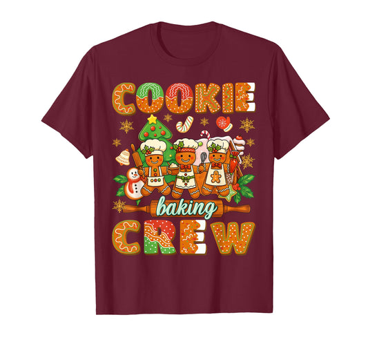Christmas Cookie Baking Crew Gingerbread Man Xmas Baker Kids T-Shirt