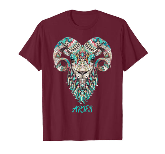 Aries Zodiac Sign Astrology T Shirt March April Birthday T-Shirt