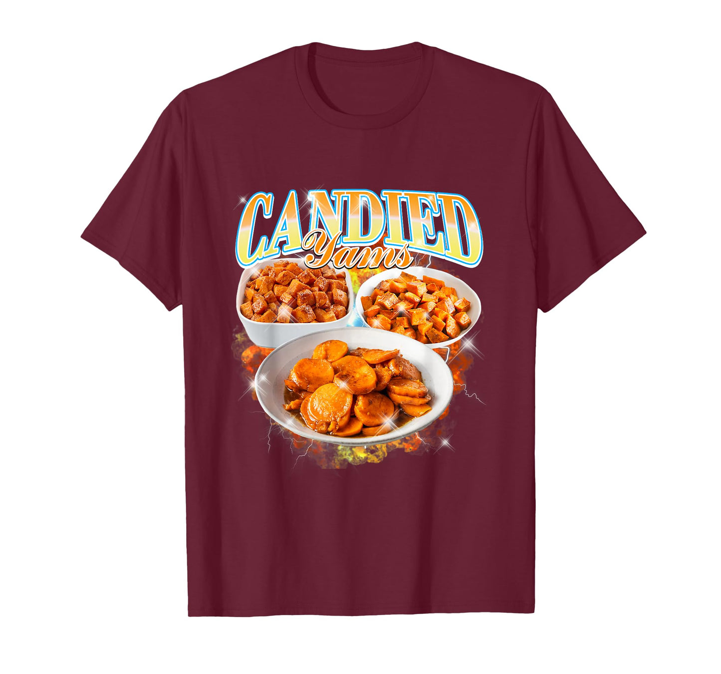 Thanksgiving Candied Yams Bootleg 90's Rap Rock Vintage T-Shirt