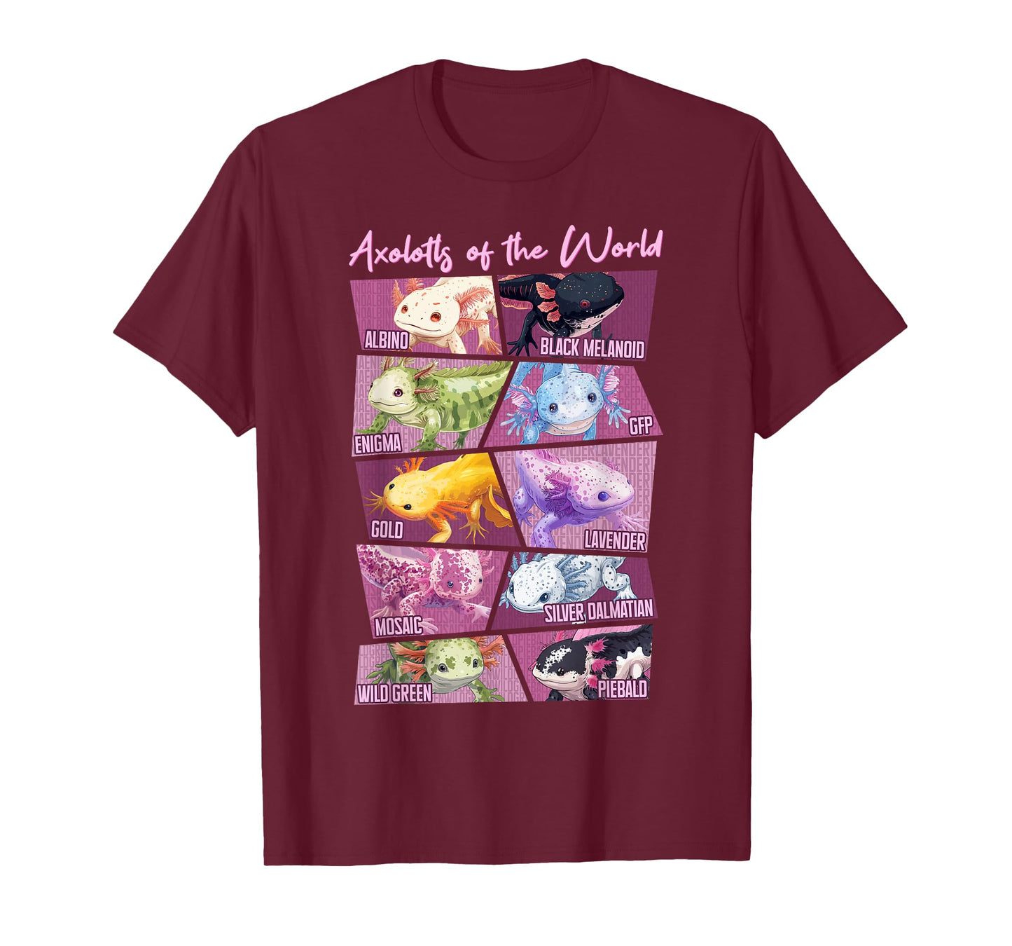 Axolotl Shirts for Girls Women Boys Axolotls of The World T-Shirt