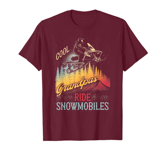 Sport Grandpas Ride Snowmobiles Snowmobiling Grandfather T-Shirt