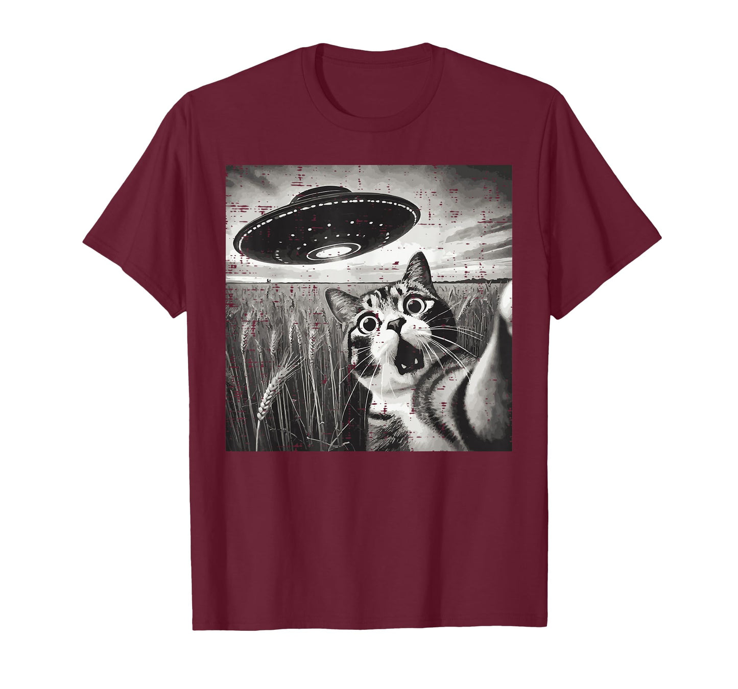 Cat UFO Alien Selfie Funny Saying Meme Women Girls Kids Men T-Shirt