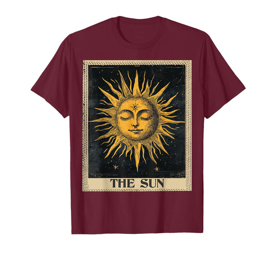Tarot Card The Sun Face T-Shirt