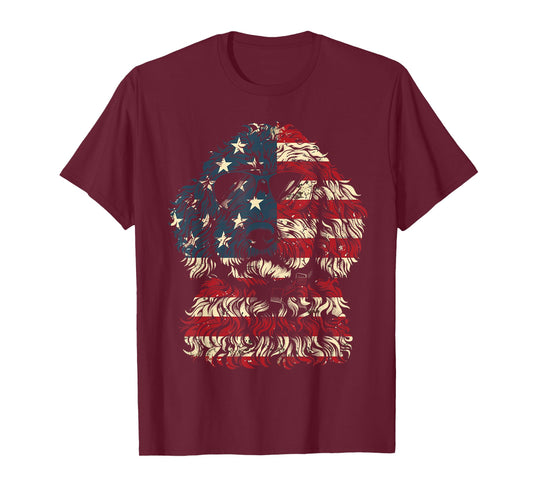 Goldendoodle Doodle Dad American Flag Patriotic Dog Lover T-Shirt