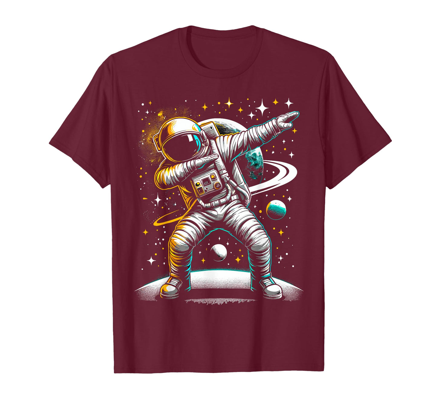 Astronaut Dabbing in Space Galaxy Adventure T-Shirt