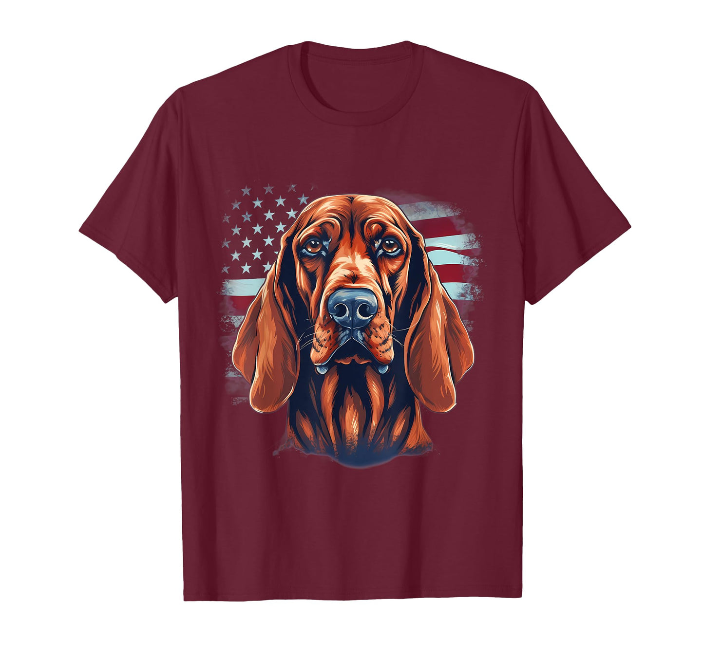 4th Of July US Flag Redbone Coonhound Dog Women Kids Men T-Shirt