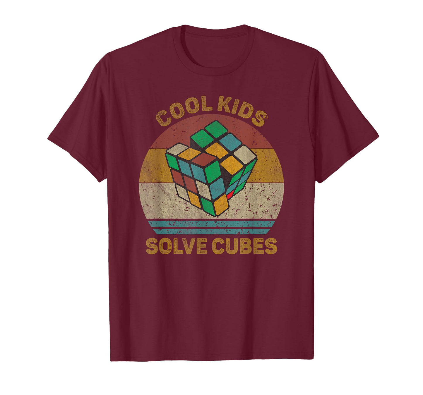 Cool Kids Solve Cubes Vintage Math Speedcubing Lovers T-Shirt