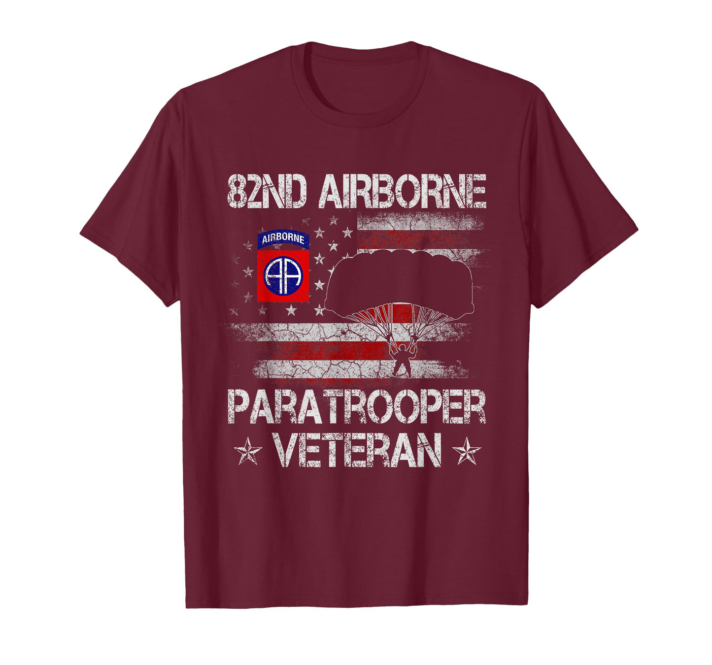82nd Airborne Paratrooper Veteran Flag Tshirt, Veterans Day T-Shirt