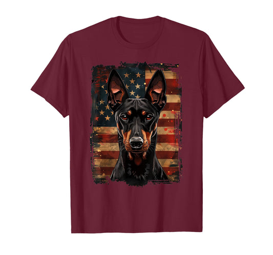 German Pinscher American Flag T-Shirt