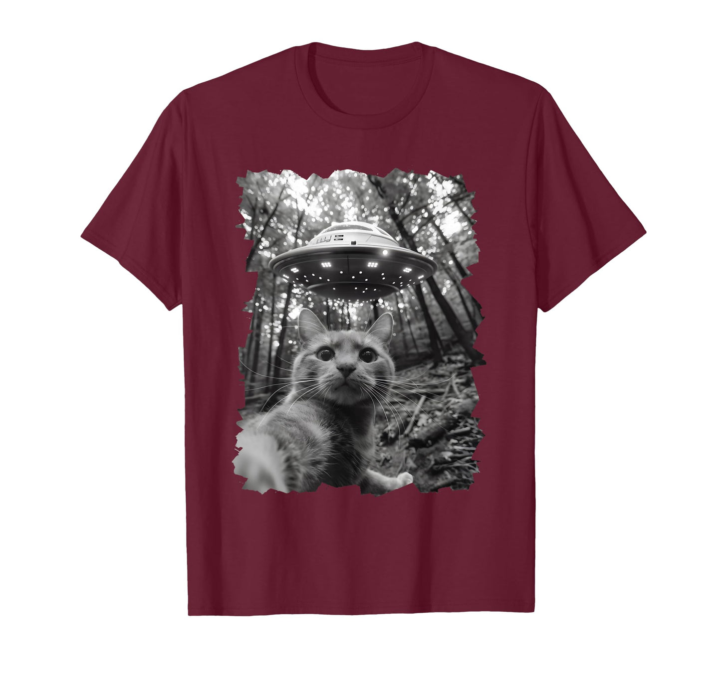 Funny Cat UFO, Funny Alien Cat Selfie UFO for Cats Lovers T-Shirt
