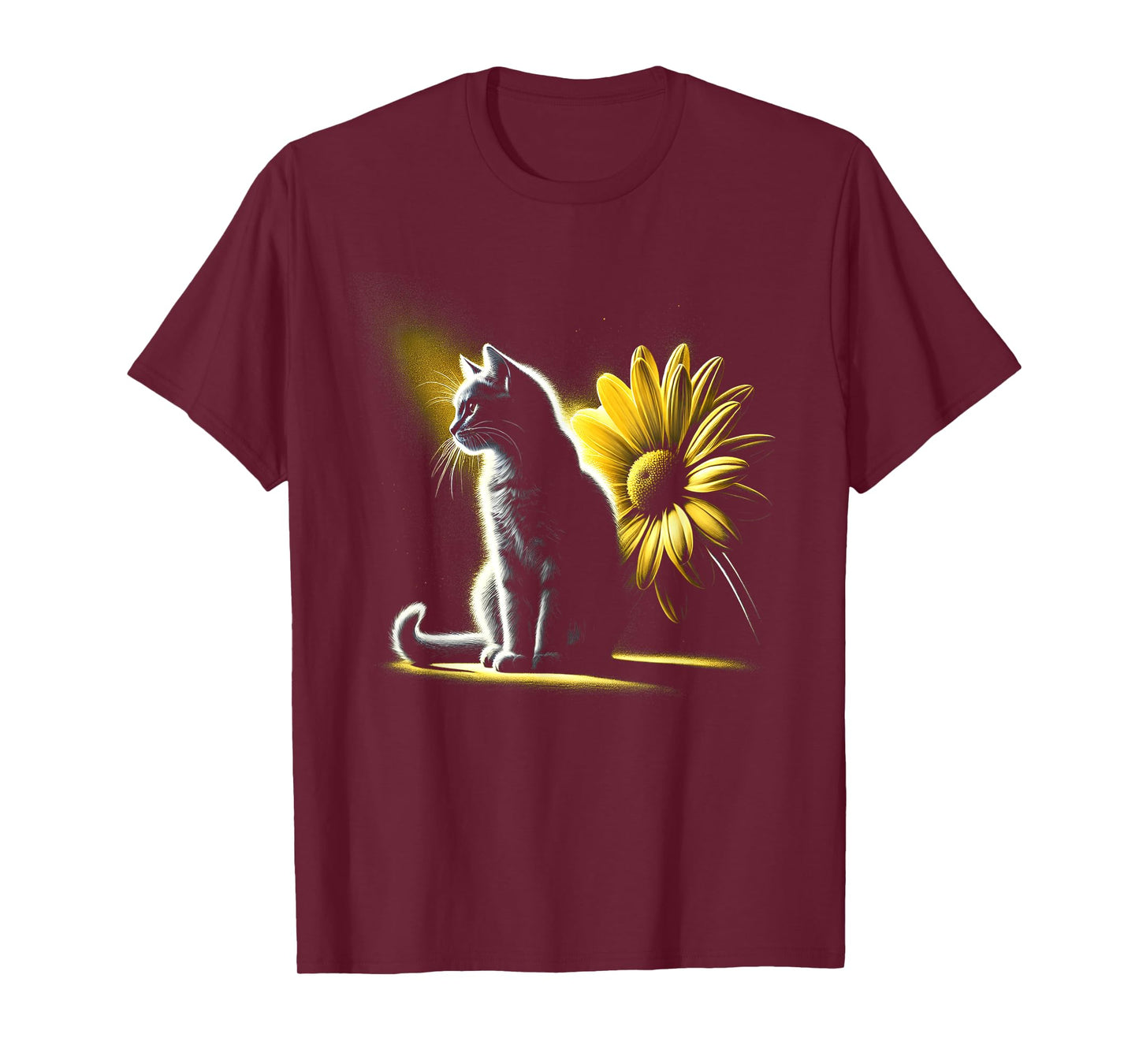 Meo Cat Flowers Artwork T-Shirt for Men Women Kids