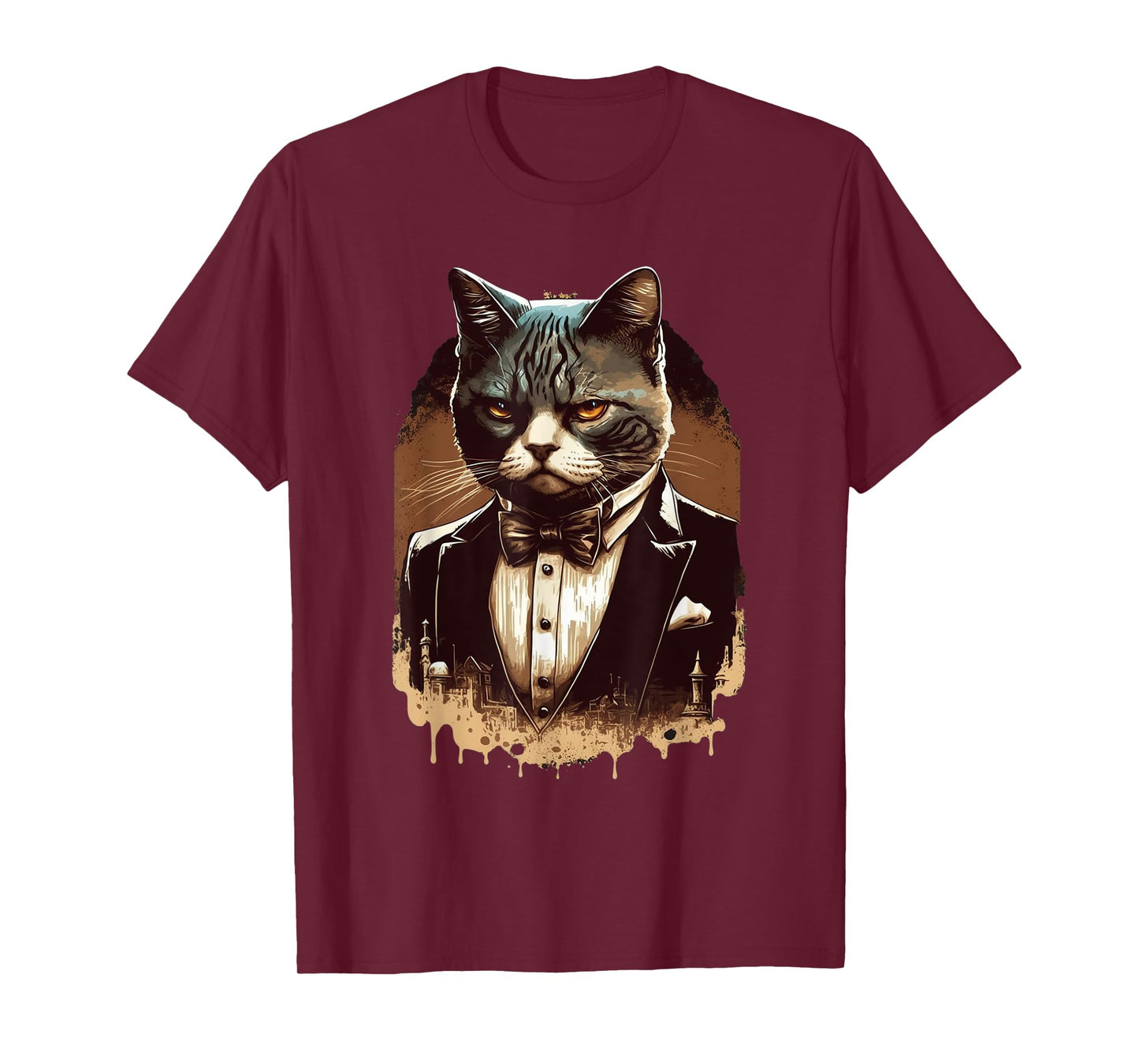 Funny Mafia Cat Feline Gangster Cat Lovers Men Women T-Shirt