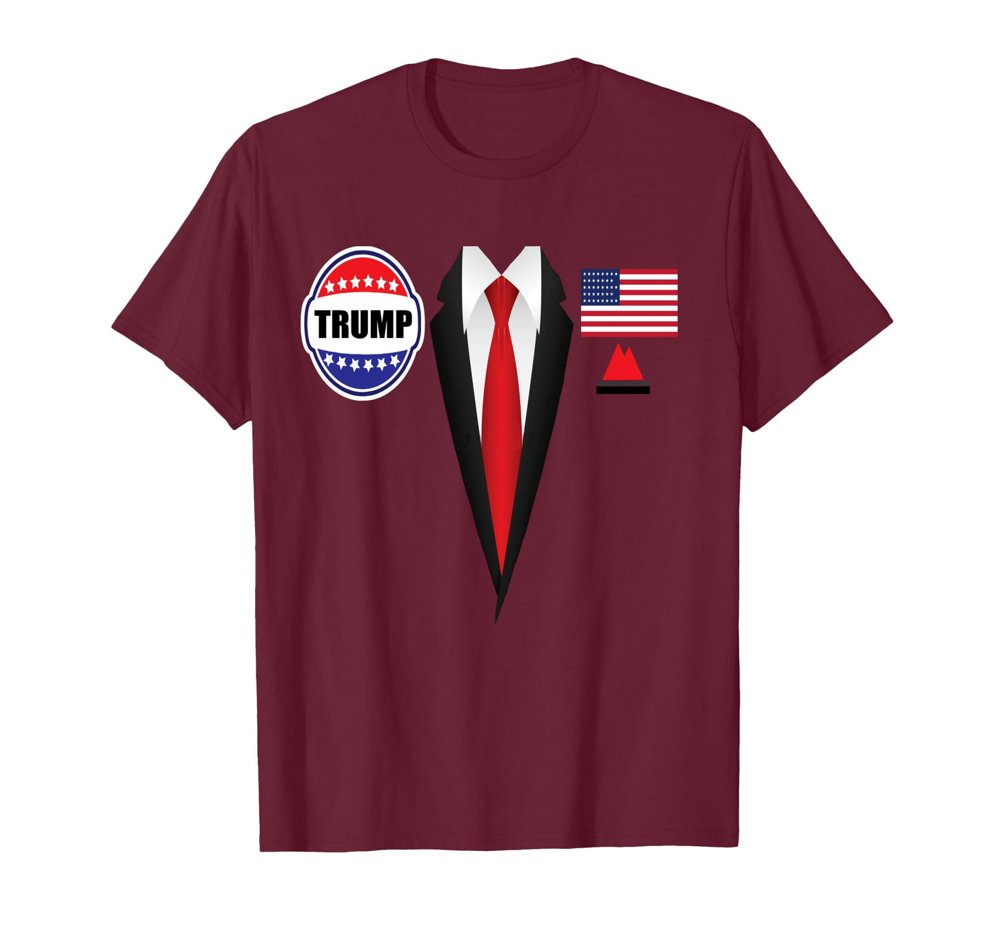 President Trump Shirt Suit Halloween Lazy Costume Flag
