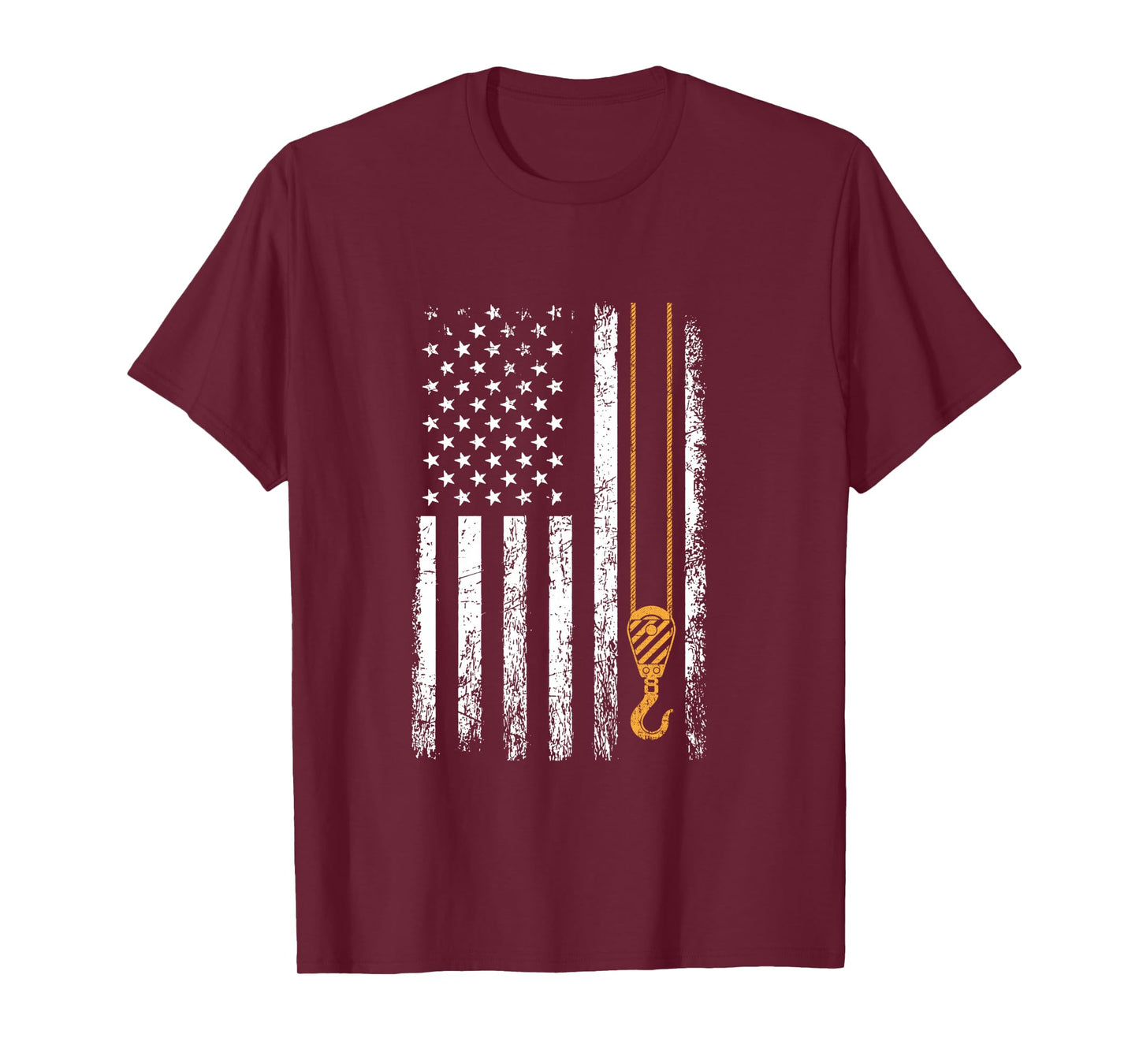 Crane Operator American Flag, Crane Operator Long Sleeve T-Shirt